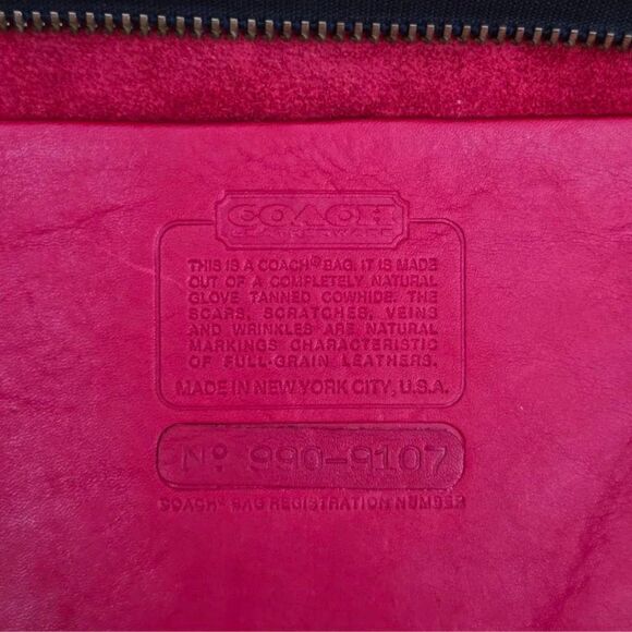 70s Coach Vintage Red Leather NYC Zip Clutch Portfolio w/ Wristlet - Picture 11 of 12